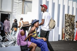 People gathering at Lagos Fashion Week, Nigeria 